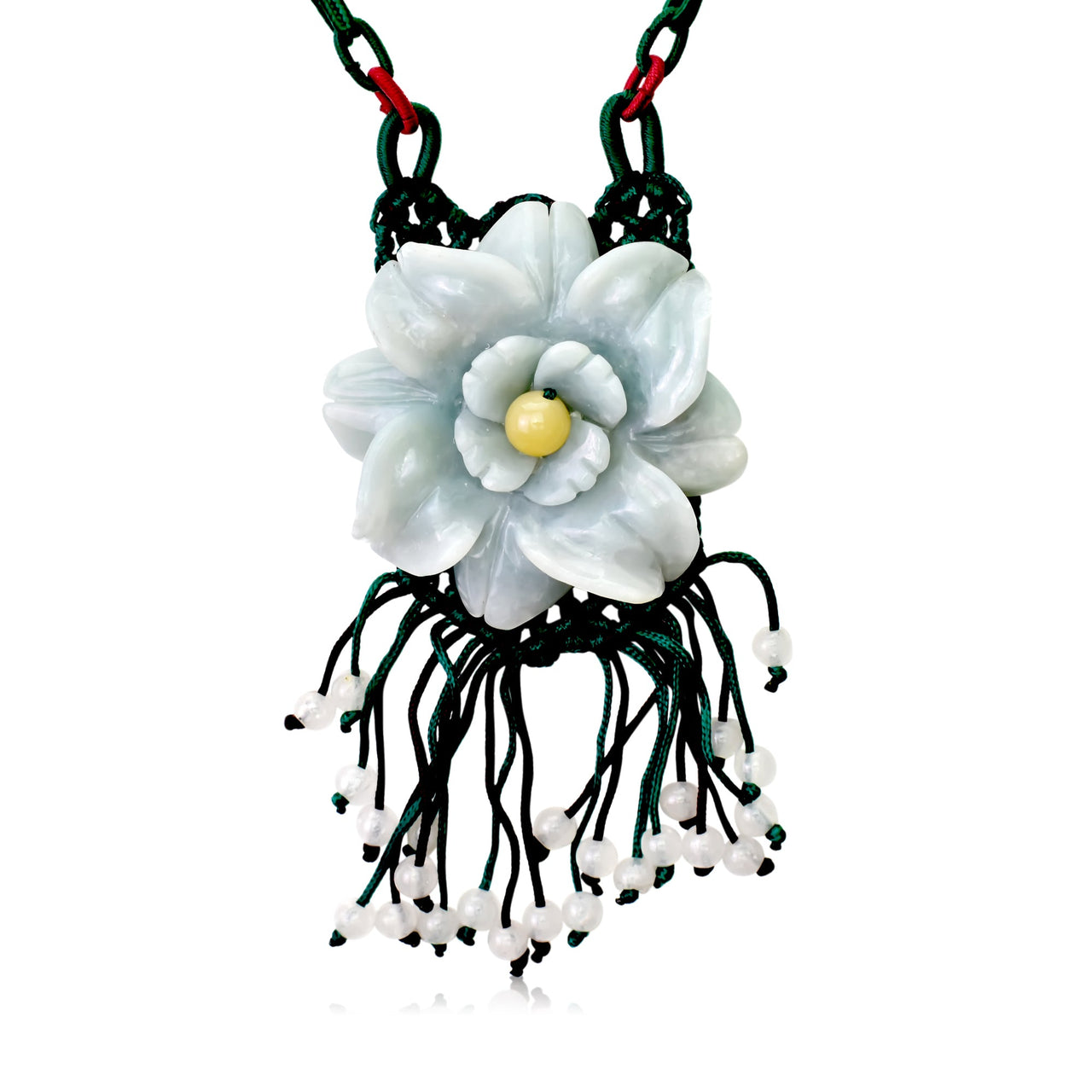 Eustomas jade jewelry an elegant floral necklace gift crafted for harmony, love, and protection