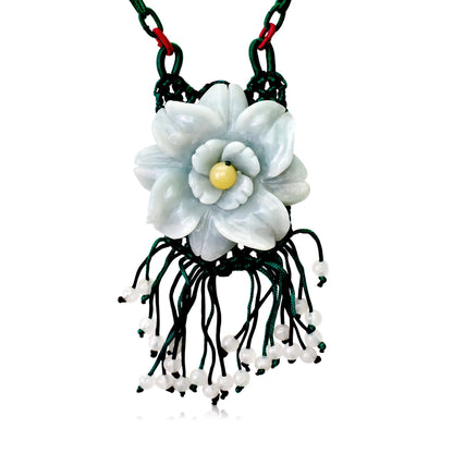 Eustomas jade jewelry an elegant floral necklace gift crafted for harmony, love, and protection