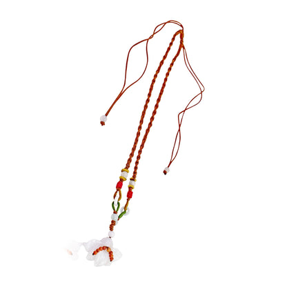 Fairy fan flower handcrafted necklace a unique anniversary or friendship gift bringing balance and good fortune