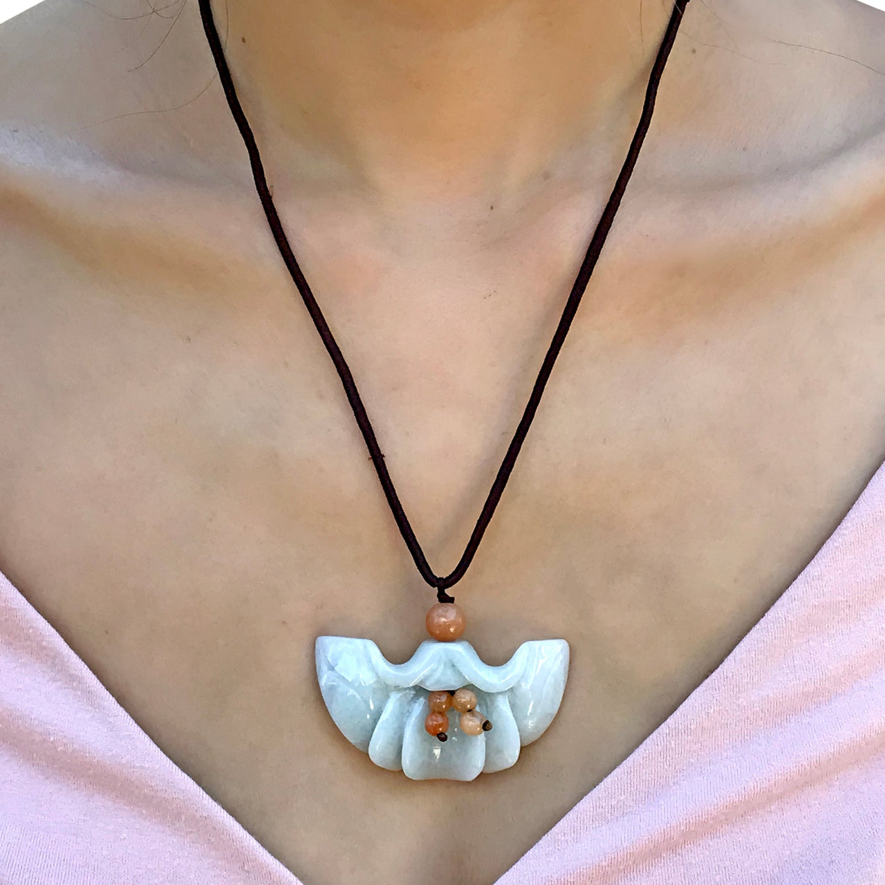 Fan flower inspired necklace flower the perfect good luck charm gift for birthdays, holidays, and beyond