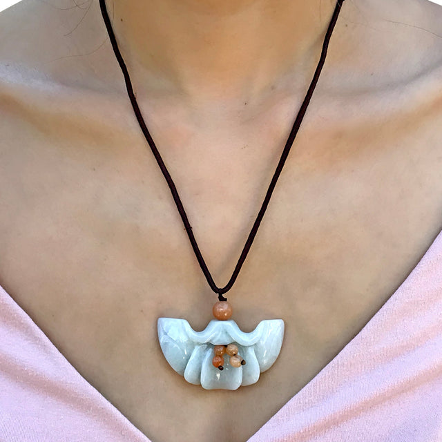 Fan flower inspired necklace flower the perfect good luck charm gift for birthdays, holidays, and beyond