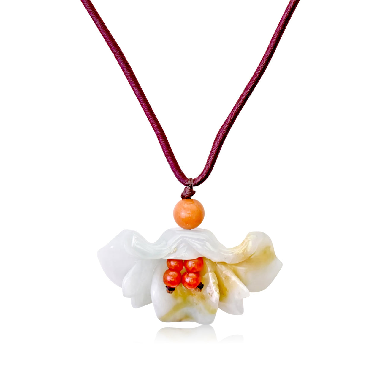 Fan flower necklace gift a handmade jade beauty crafted to inspire joy, resilience, and love