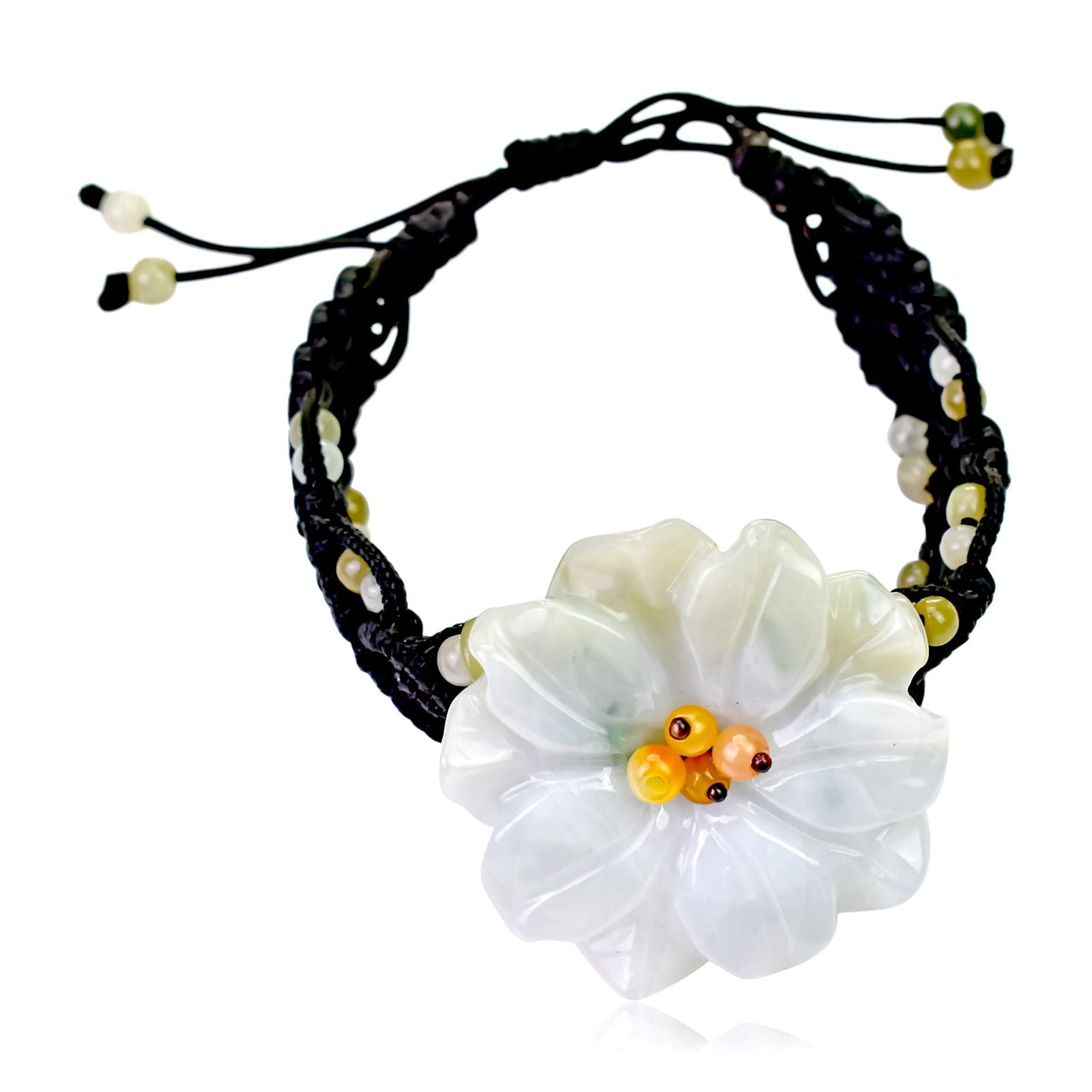 Female bracelet for women a jade and anemone in water symbolism calming energy