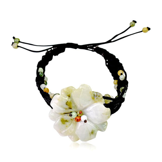 Female bracelet for women featuring green sea anemone an elegant handmade jade jewelry for Mother's Day gift