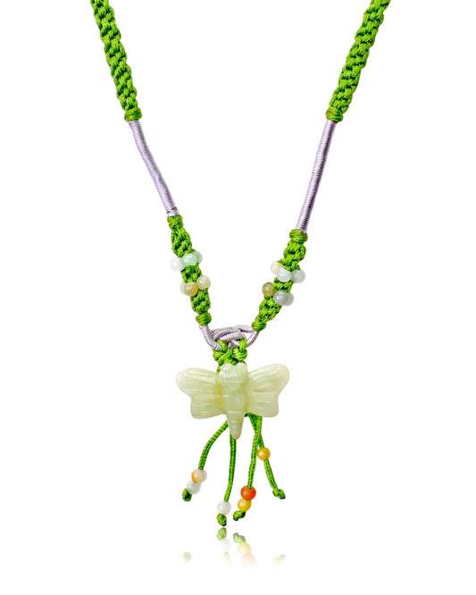 Feminine Dragonfly Pendant Gift Dragonfly Pendant Necklace Valentine’s Day jade’s energy heals, the dragonfly uplifts
