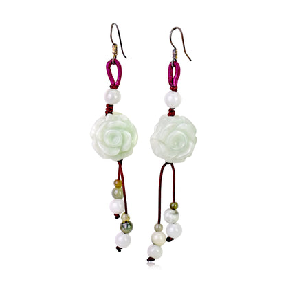Feminine Earrings Roses for Wife Anniversary Flower Hanging Earrings with a Soft and Romantic Feel 