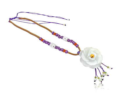 Feminine women’s rose necklace for the one who lights up your life