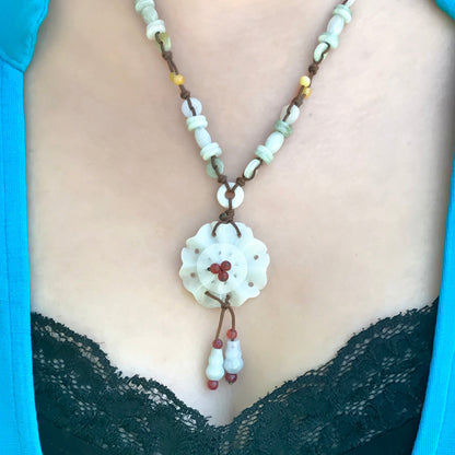 Unique Spider Mum Flower a Chrysanthemum Women Birth Necklace Birthday Gift for Strength and Renewal