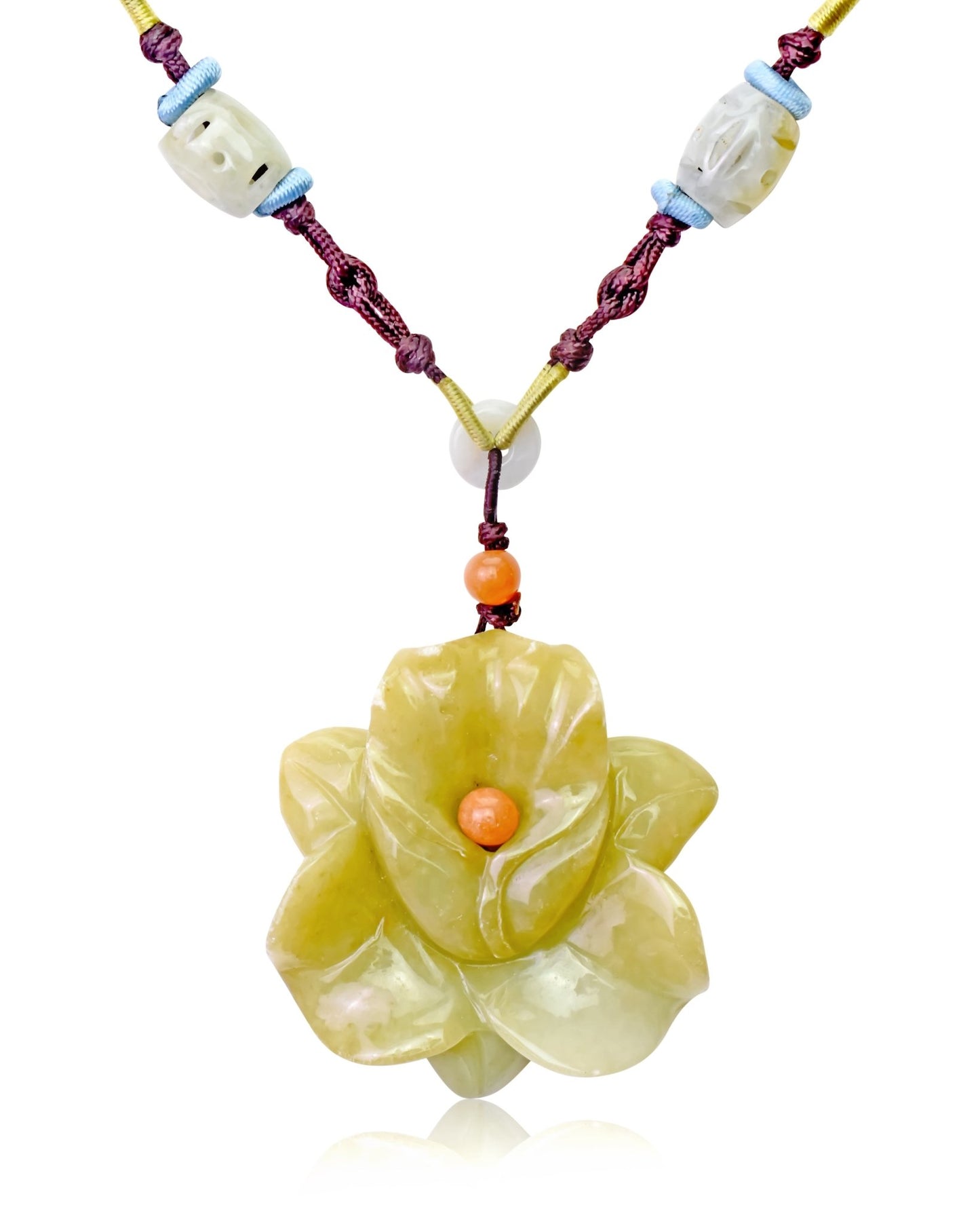 Floral-inspired birth flower necklace for mom’s special moments with jade orchid necklace