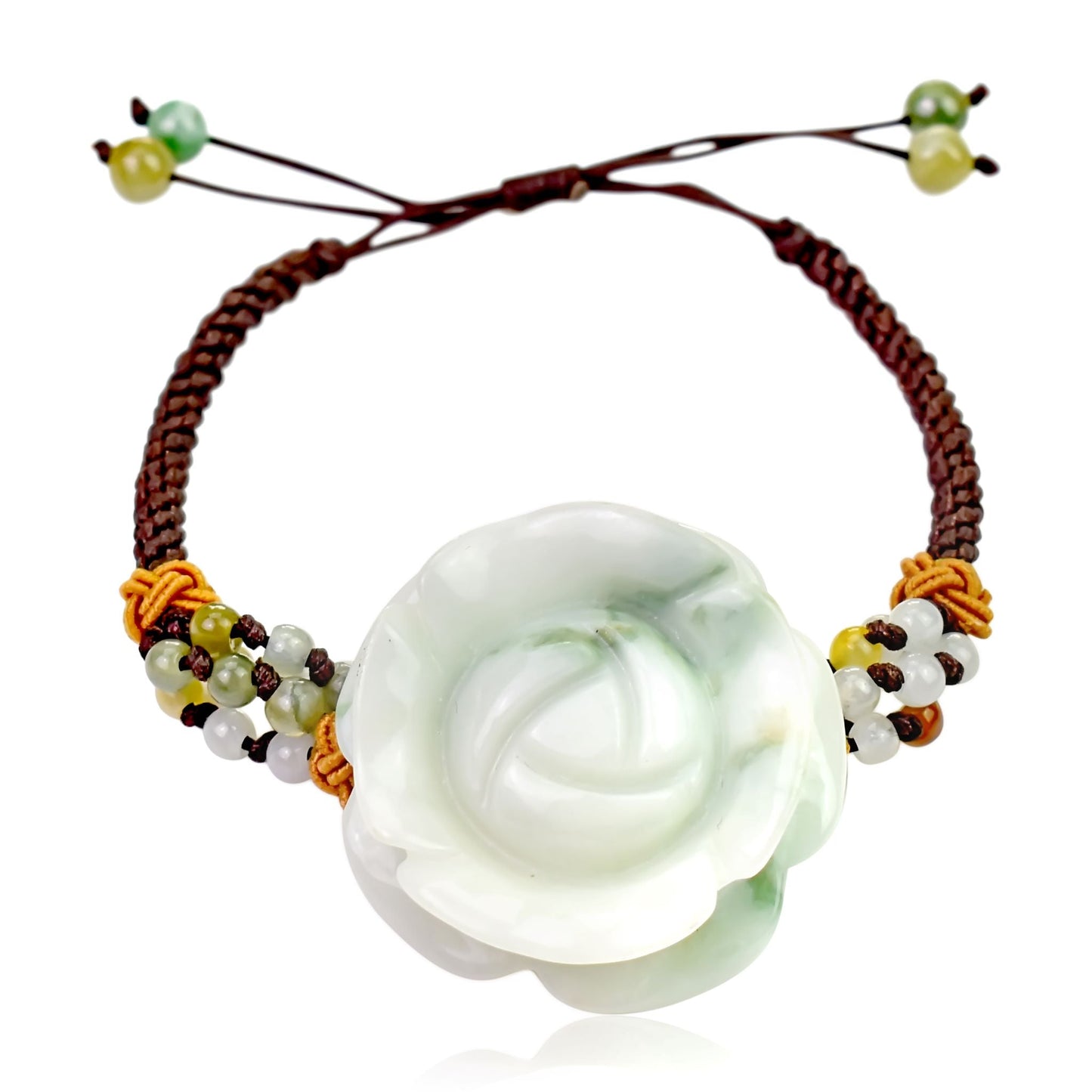 Floral Bracelet Perfect for Mother's Day Unique Jade Charm Bracelet Floral Design Gift for Her