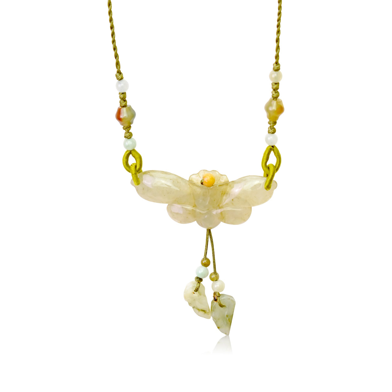 Floral Orchid Pendant for Mother's Day Jade Flower Pendant for Women Who Cherish Nature-Inspired Elegance