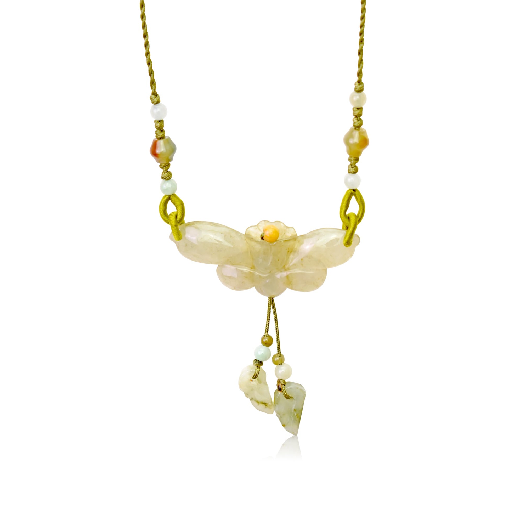 Floral Orchid Pendant for Mother's Day Jade Flower Pendant for Women Who Cherish Nature-Inspired Elegance