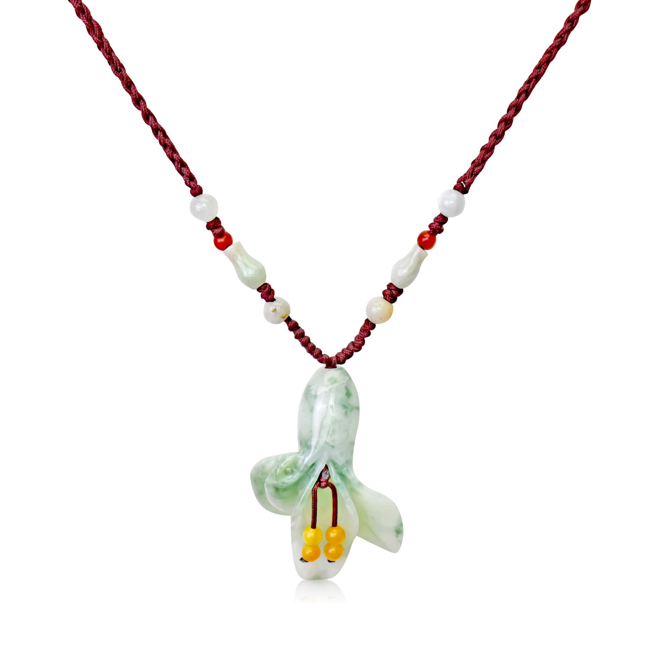 Floral beauty calla lily pendant a handcrafted flower jade necklace offering women grounding energy and everlasting love for holidays and anniversaries