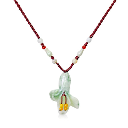 calla lily pendant a handcrafted flower jade necklace offering for everlasting love holidays and anniversaries gifts