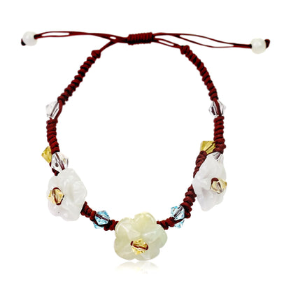 Flower Pimpernel Real Flower Bracelet an Unforgettable Gift for Wife on Anniversary or Valentine’s Day