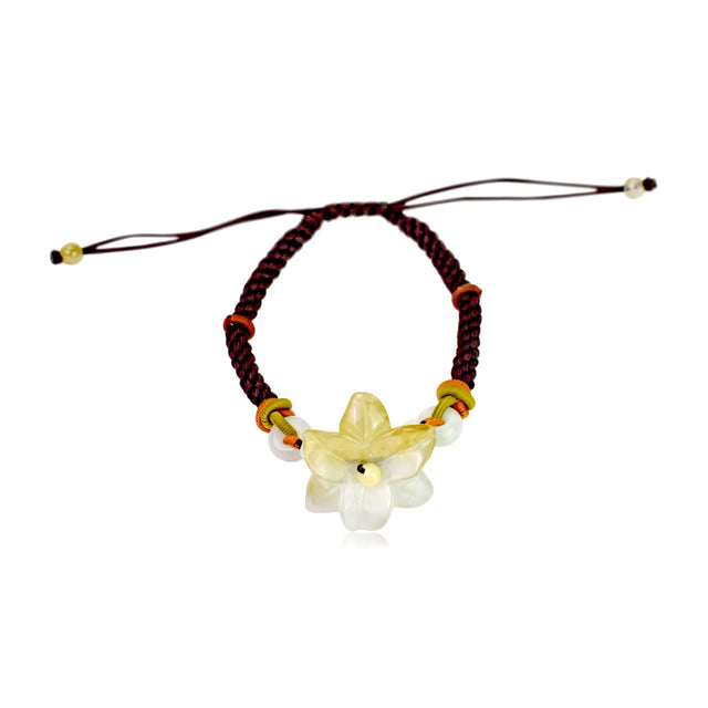 Flower Shaped Bracelet Star Gazers Flower Jade Jewelry Gift for Women and Friends for Birthdays