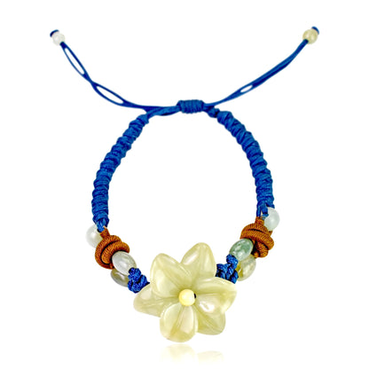 Flower Shaped Jade Bracelet for Women a Star Gazers Flower Gift for Friends Celebrate friendship and femininity