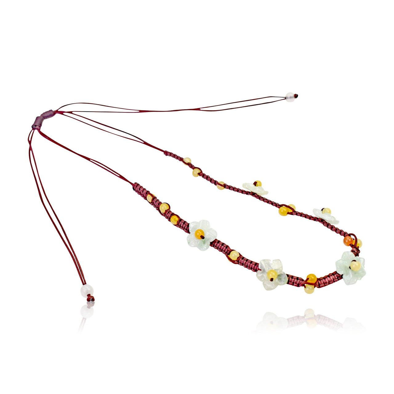 Flower chain necklace pimpernel flower a thoughtful Valentine's Day gift connecting beauty and love