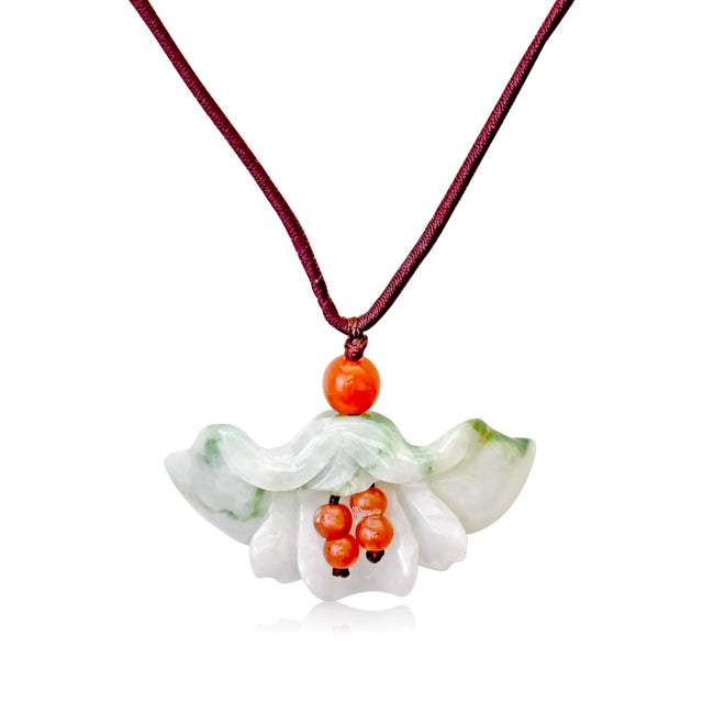 Flower fan flower stone necklace a beautiful gift celebrating harmony and heartfelt connections