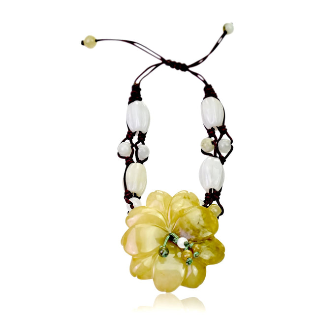 Flower gemstone bracelet for women cherry blossom flower a Valentine’s Day gift glowing with love and longevity