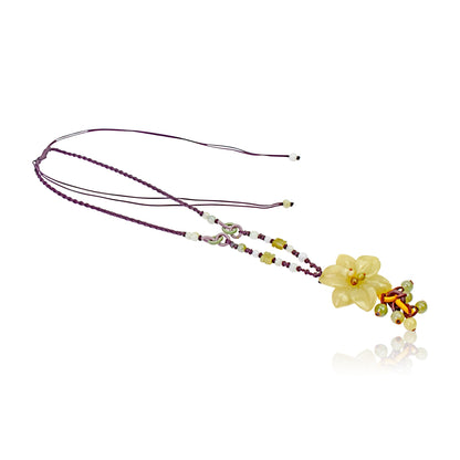 Flower shaped necklace a pear blooms perfect for Mother's Day gift