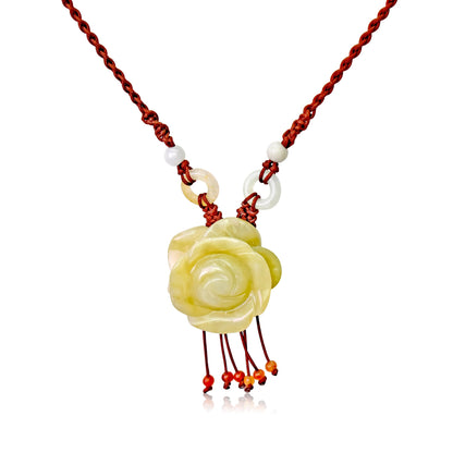 Flower with Necklace a romantic yellow rose necklace that blooms with meaning 