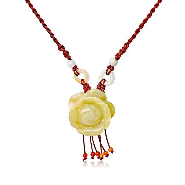 Flower with Necklace a romantic yellow rose necklace that blooms with meaning 