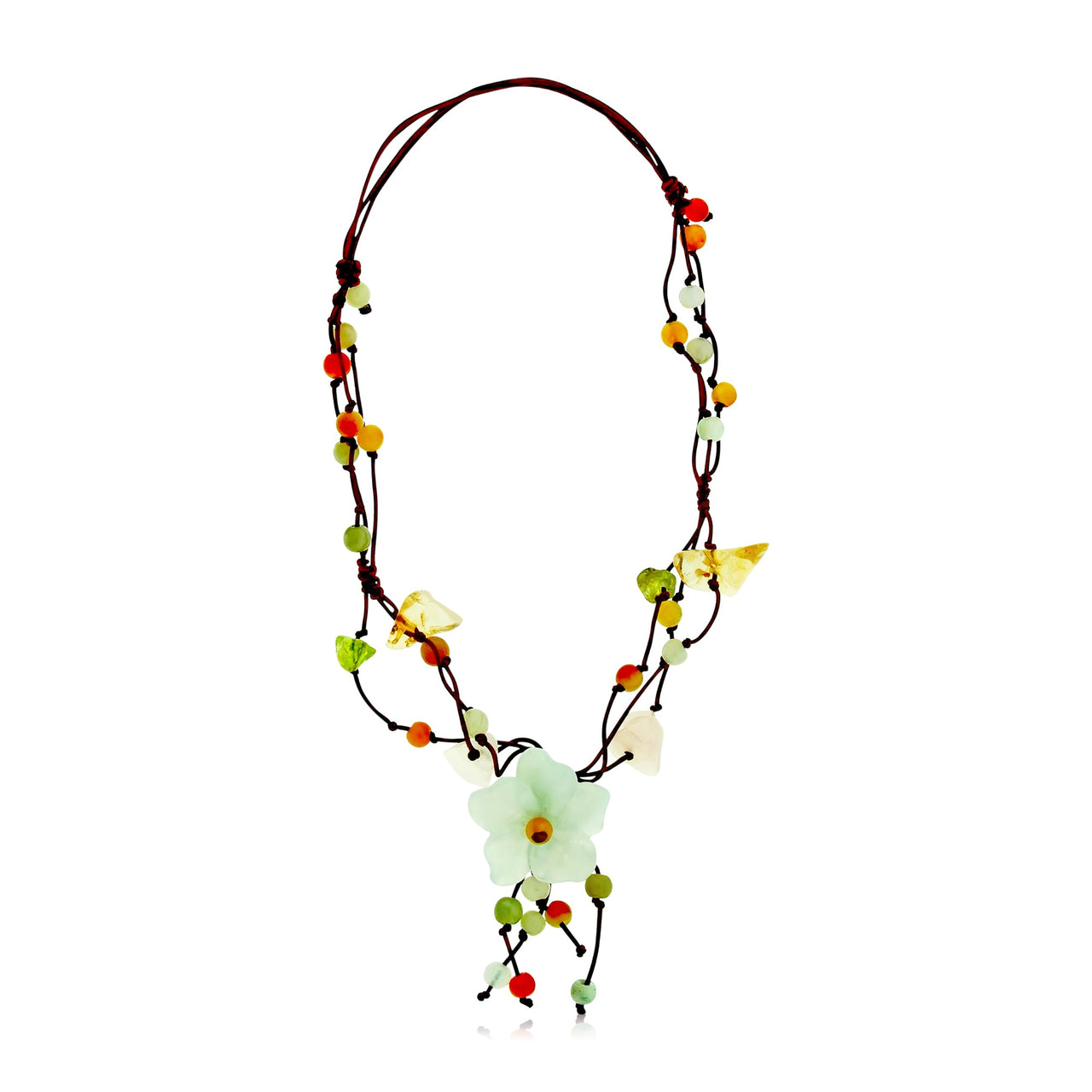 Gemstone Flower Bracelet Infuse With Flower Apple Blossom for Women 