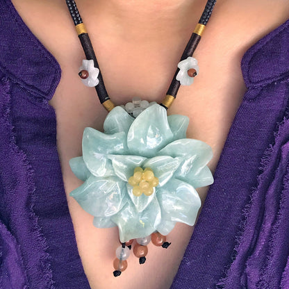 Giant Scabiosa a Personalized Necklace a Custom Anniversary Gift for Women
