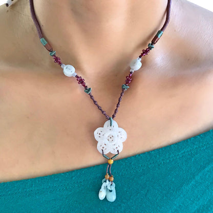 Graceful Queen Anne Lace Flower for Her Floral Statement Necklace for Wife Flower Necklace Real Perfect Valentine’s Day Gift