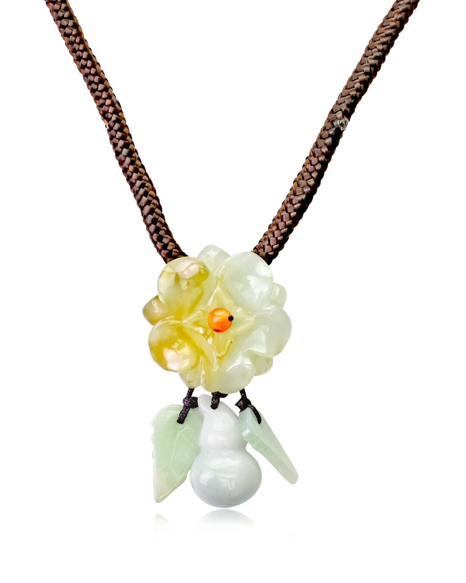 Handcrafted Camellia Flower Pendant Necklace for Women 