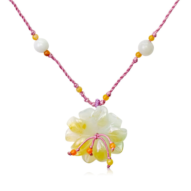 Handcrafted Jade and Beaded Sea Anemone A Unique Anniversary Gift for Women a Romantic and eternal love