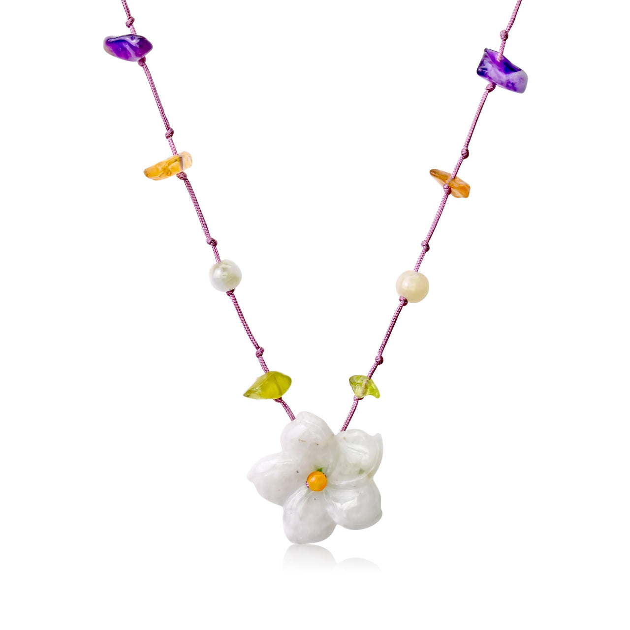 Handmade Crystal Jewelry for Women with Wild Columbine Flower a Dainty Flower Necklace