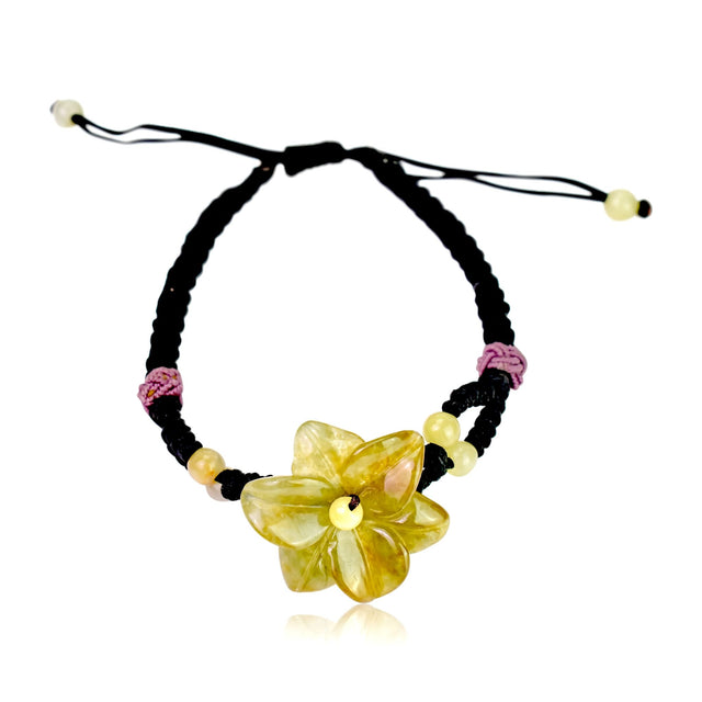 Handmade Flower Shaped Bracelet Star Gazers Flower for Women Birthdays
Blending floral charm with the ancient energy of jade