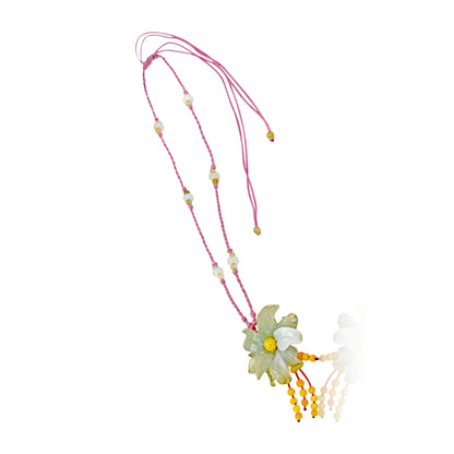 Handmade Jade Jewelry Gift with Colorful Sea Anemones a Blends warmth, and romantic sentiment
