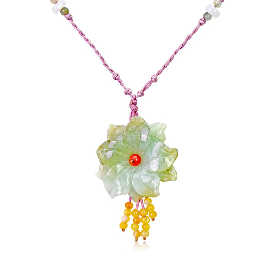Handmade Jade Sea Anemone Charm Necklace for Women a Unique Birthday Gift for Friends
