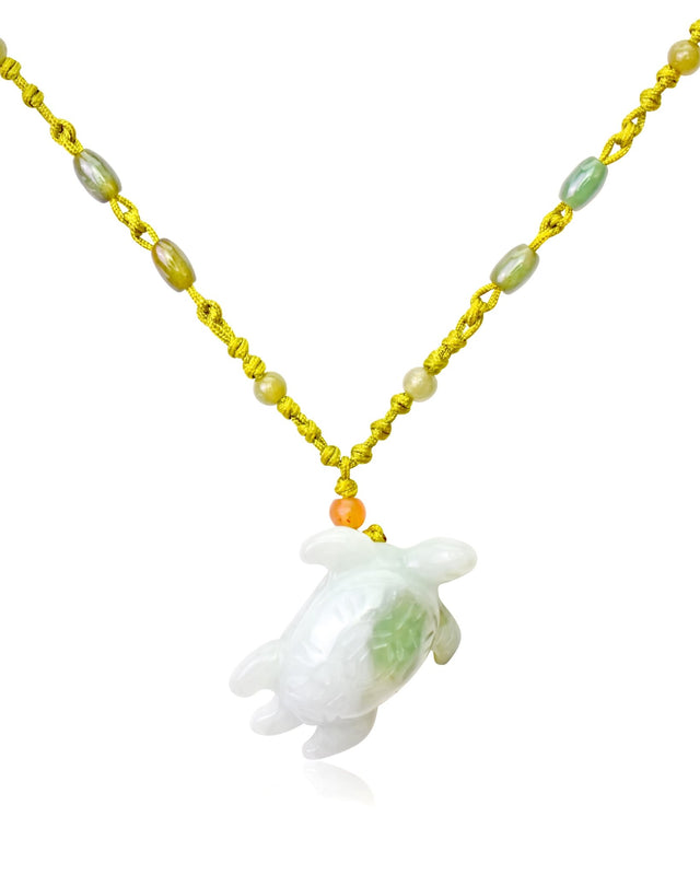 Handmade Jade Turtle Necklace Pendant Turtle for Women, Birthday Gift for Friends or Loved Ones