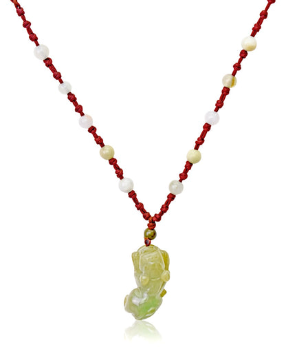 Handmade Pixiu Necklace for Mens Jade Pendant Necklace Unique Gift Father’s Day 
