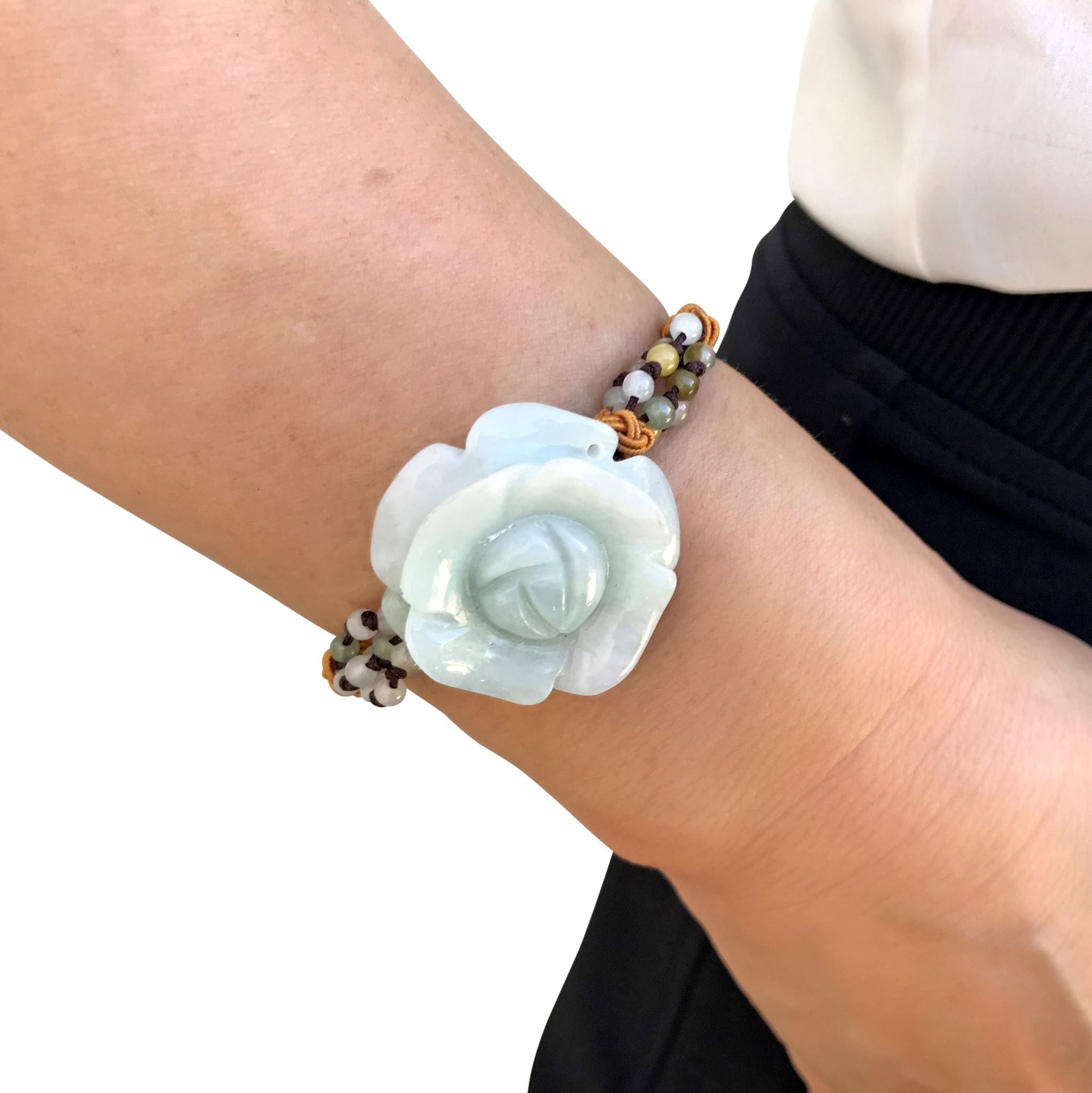 Handmade beaded rose bracelet for Mother's Day delight