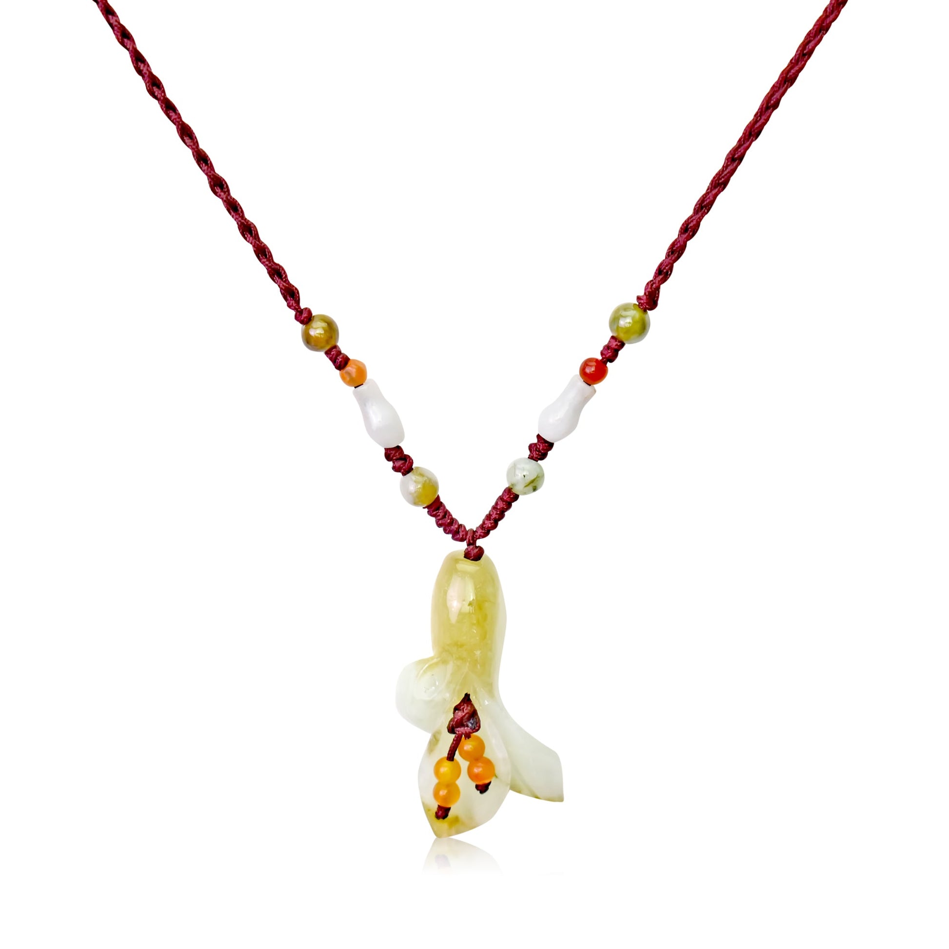Handmade calla lily jewelry a jade necklace symbolizing beauty, harmony, and protection, perfect for friends and anniversary celebrations 