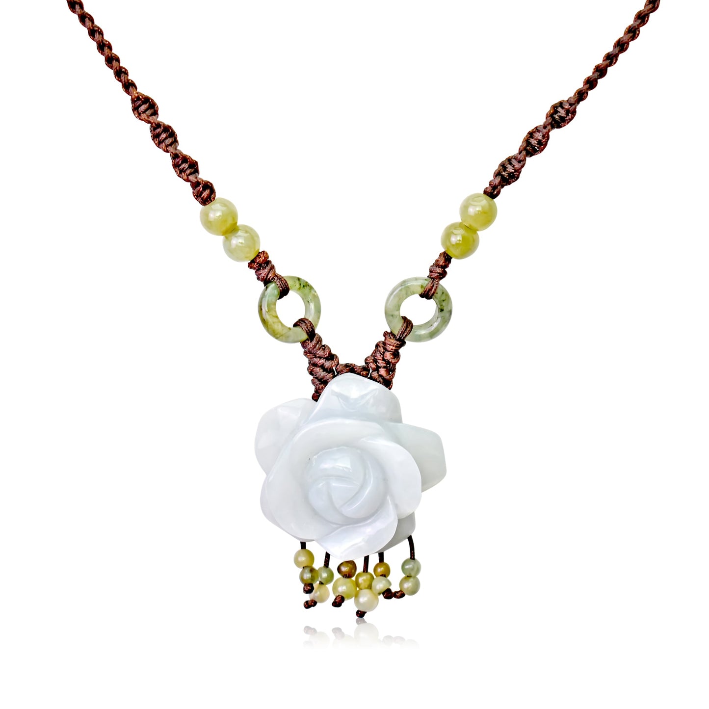 Handmade chunky floral necklace rose flower for engagements and special occasions