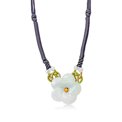 Handmade clematis flower a heartfelt birthday gift or anniversary jewelry promoting emotional grounding and longevity


