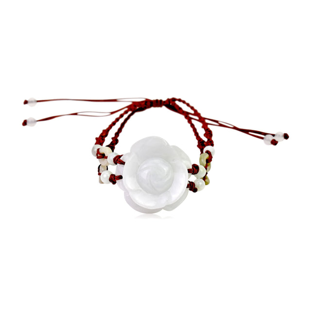 Handmade rose bead bracelet ideal gift 
Women flower bracelet perfect for birthdays, Mother’s Day, or Valentine’s Day