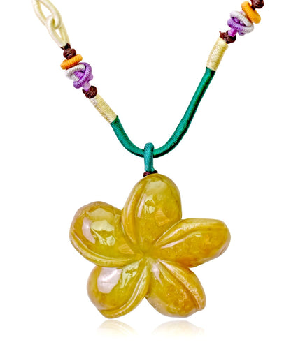Hawaiian Plumeria Necklace for Women Plumeria Flower Tropical-Inspired Gift 