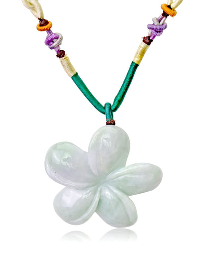 Hawaiian floral necklace with plumeria flower necklace for women a uplifting gift idea for Valentine’s Day or anniversaries