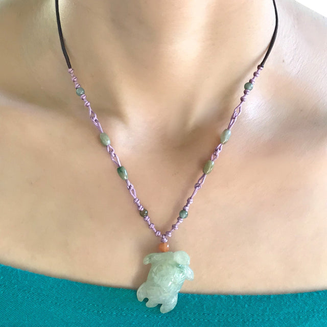 Healing Jade Turtle Necklace Turtle Pendant Jewelry Gift for Valentine’s Day