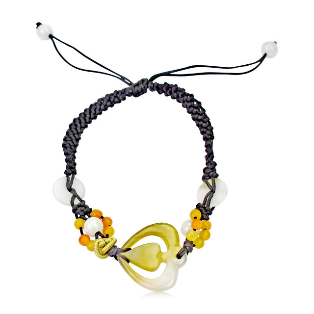 Heart Bracelet a carved jade bracelet for women a graceful gift for Mother’s Day or holidays