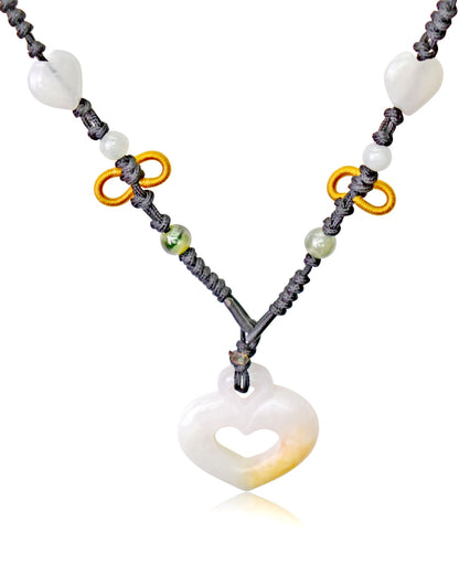 Heart Jewelry Necklace for Women Jade Heart a Meaningful Jewelry for Moms 