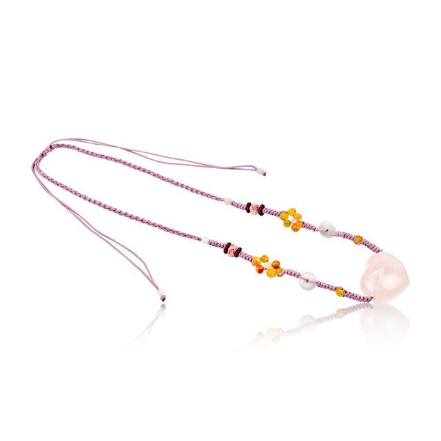 Heart necklace pink a sweet gift for friends that symbolizes love, and romance