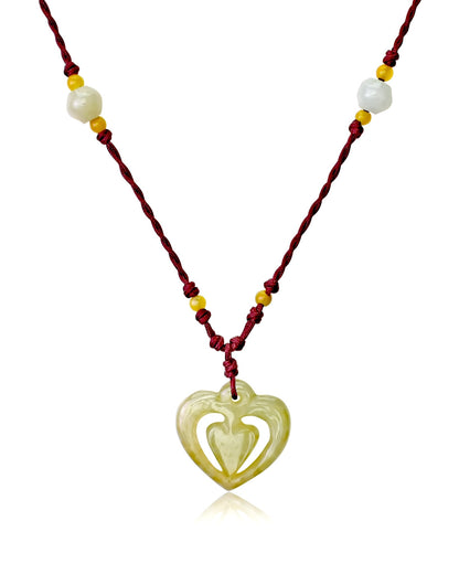 Heart pendant a jade jewelry gift that inspires calm, beauty, and powerful feminine energy